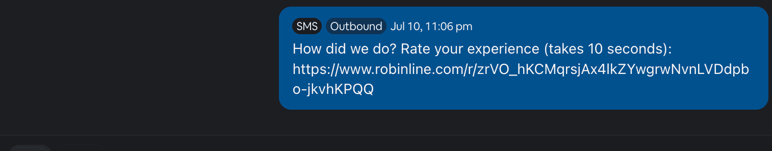 Robinline review request flow